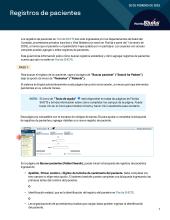 Add/Edit Patient Record Spanish